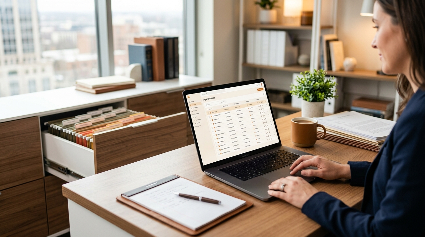 Person registriert Vorsorgevollmacht online im Zentralen Vorsorgeregister am Laptop