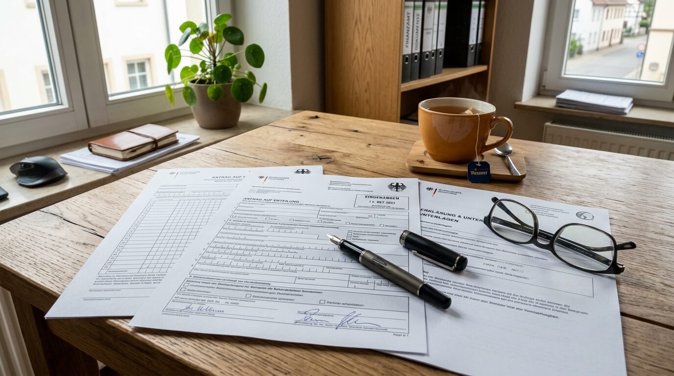 Checkliste mit Häkchen und Wohnungsschlüssel